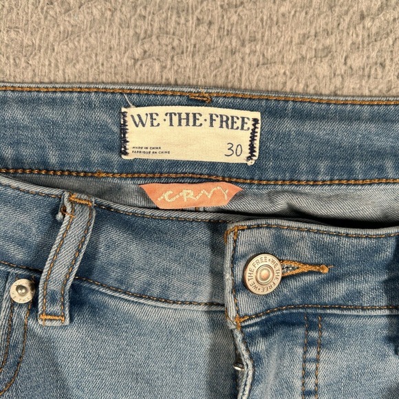 We The free Grvy High Rise Super Skinny Jeans Women's 30 Blue Denim 5-Pockets - Picture 3 of 10